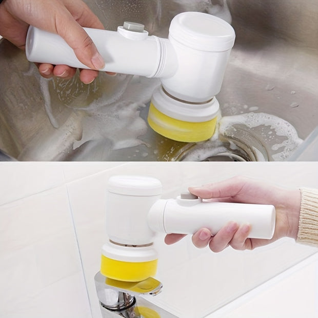 Electric Spin Cleaning Brush,USB Rechargeable Handheld Kitch Cleaner Coldless Rotary Brush, Power Brush Bathroom Rechargeable Brush, Automatic Rotary Power Cleaning Brush For Cleaning