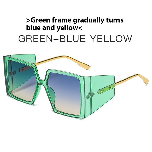 New Large Square Frame Sunglasses
